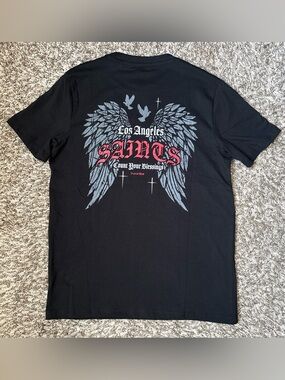 Taco Tuesday Mens Los Angeles Saints, Black Graphic Tee, Medium, NWT